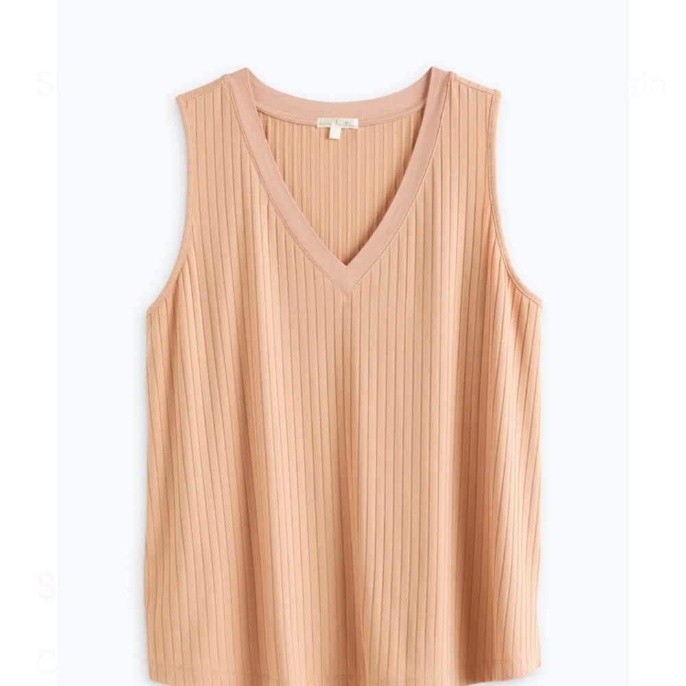V Neck Ribbed Knit Top